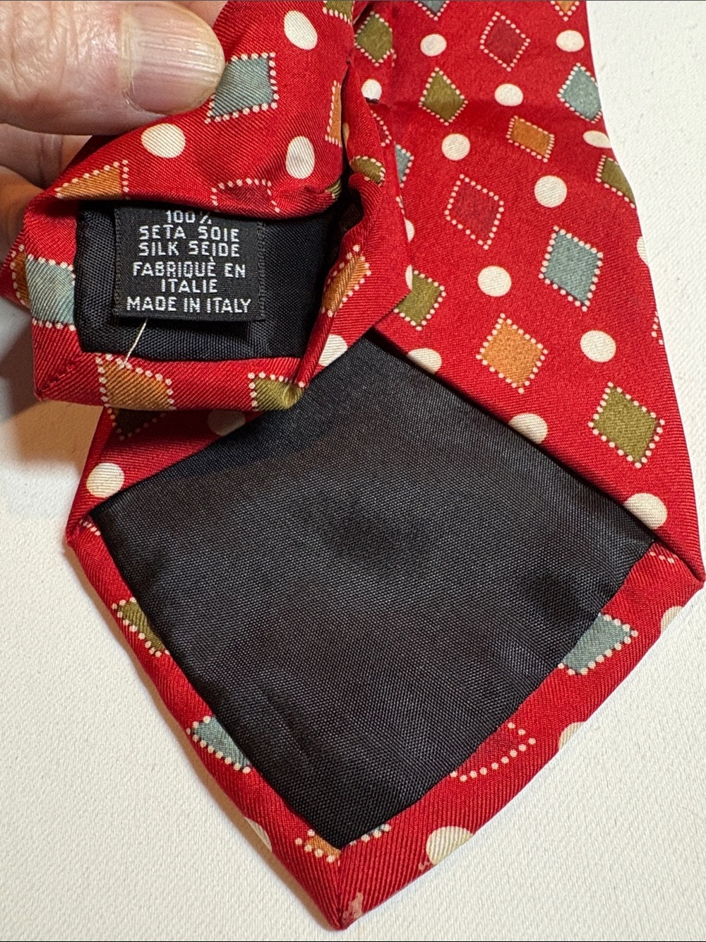 Hugo Boss Rust Patterned Silk Tie - Picture 4 of 6